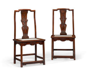 A PAIR OF HONGMU SIDE CHAIRS