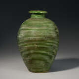 A RARE GREEN-GLAZED RIBBED MEIPING - photo 1