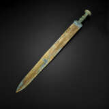 A RARE TURQUOISE-INLAID BRONZE SWORD - photo 1