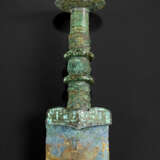 A RARE TURQUOISE-INLAID BRONZE SWORD - photo 3