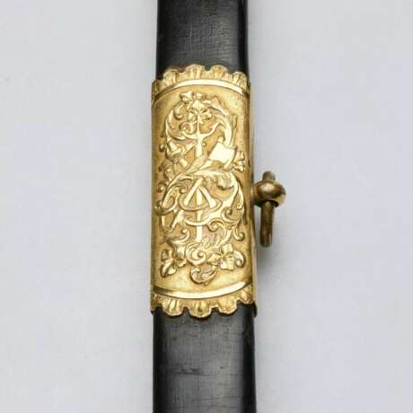 Sabre d`officier de marine suedois seconde moitie du XIXe si&egrave;cle. Cuir 19th century - photo 7