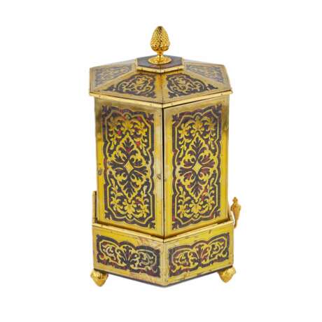 Unique cigar box in the form of a Pagoda with a flap opening mechanism. 19th century. Gilded bronze Boulle 19th century - photo 2