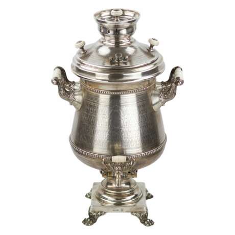 Grand samovar russe en argent. I.E. MOROZOV. 1896 Silber 84 Eclecticism Late 19th century - Foto 5