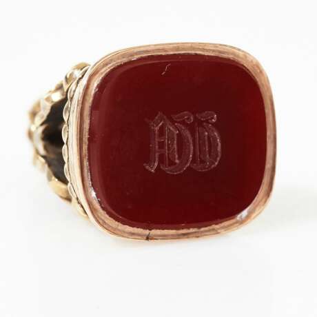 Gold seal Carnelian Napoleon III 19th century - photo 3