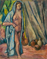 Frauenakt mit Krügen