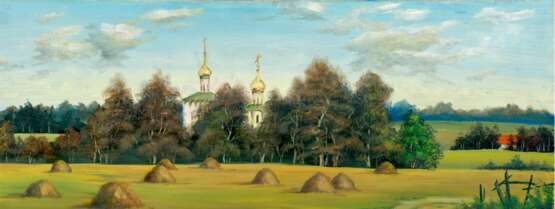 „irgendwo in der Nähe von Moskau“ Leinwand Ölfarbe Realismus Landschaftsmalerei 2018 - Foto 1