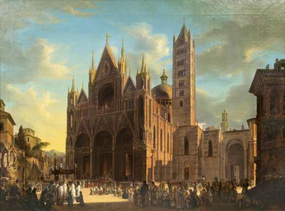 Prozession vor der Kathedrale von Siena - фото 1