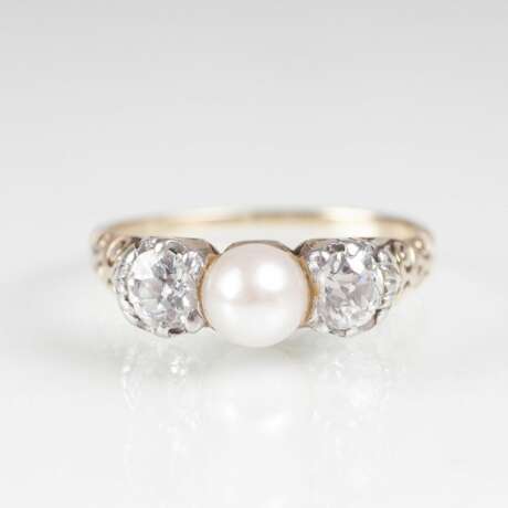 Jugendstil Diamant-Perl-Ring - Foto 1