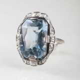 Jugendstil Aquamarin-Diamant-Ring - photo 1