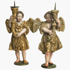 Two angels with candlesticks