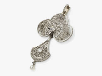 A pendant with diamonds