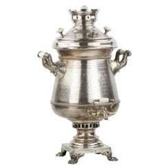 Grand samovar russe en argent. I.E. MOROZOV. 1896 