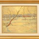 Oil painting Winter Day by Stanislavs Kreics Mid-20th century - photo 1