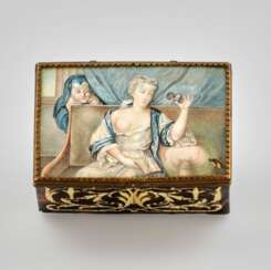 Box with erotic scene. 19th century