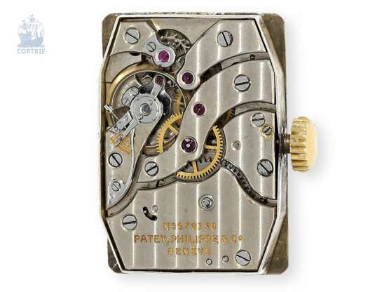 Armbanduhr: extrem rare Patek Philippe Ref. 1580 "Scroll Lugs" von 1948 mit Stammbuchauszug - Foto 7