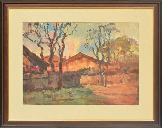 Paysage avec une maison Early 20th century - photo 1