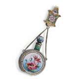 Silver pendant bottle of Maria Semenova. Enamel Romanticism Late 19th century - photo 2