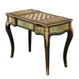  Table de jeu d`&eacute;checs de style Boulle compl&eacute;t&eacute;e de pi&egrave;ces en os. France. 19&egrave;me si&egrave;cle. Messing Boulle 19th century - Foto 3