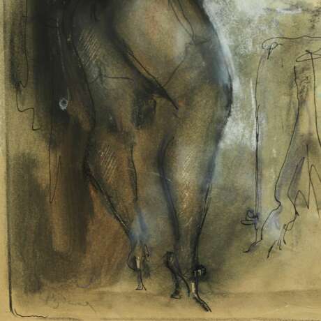 Konstantin Ivanovitch Rudakov. Arts graphiques. Pastel erotique. Spectacle de variete. Ink 20th century - photo 3