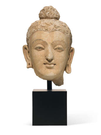 A STUCCO HEAD OF BUDDHA - photo 1