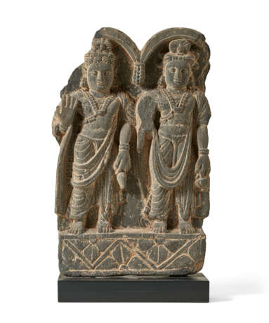 A GREY SCHIST FRIEZE DEPICTING BODHISATTVAS - photo 1