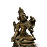 A SMALL BRONZE FIGURE OF PADMAPANI - photo 1