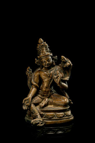 A SMALL BRONZE FIGURE OF PADMAPANI - photo 2