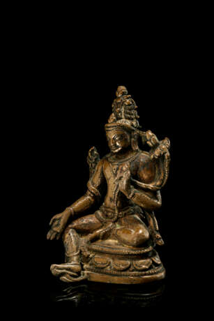 A SMALL BRONZE FIGURE OF PADMAPANI - photo 3