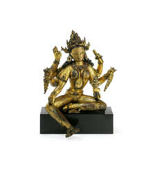 AN IMPORTANT GILT-BRONZE FIGURE OF VASUDHARA