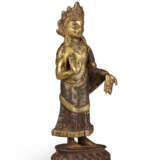 A GILT-BRONZE FIGURE OF DIPANKARA BUDDHA - photo 2