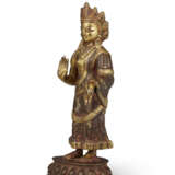 A GILT-BRONZE FIGURE OF DIPANKARA BUDDHA - фото 4