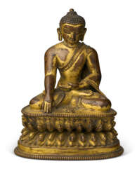 A GILT-BRONZE FIGURE OF BUDDHA