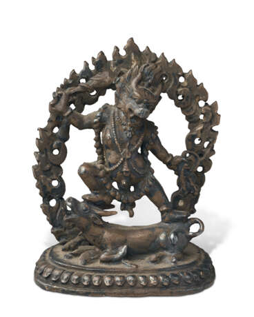 A SMALL BRONZE FIGURE OF VAJRABHAIRAVA - photo 1