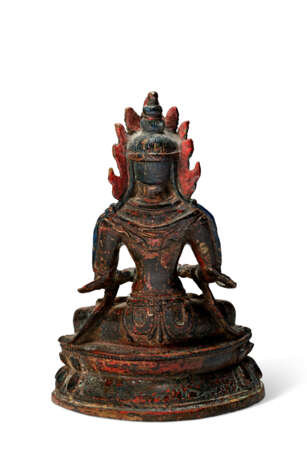 A BRONZE FIGURE OF AMITAYUS - photo 4