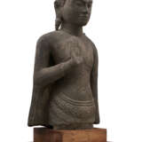 A GREY SANDSTONE BUST OF BUDDHA SHAKYAMUNI - photo 3