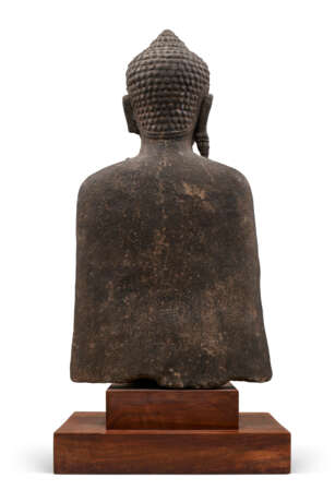 A GREY SANDSTONE BUST OF BUDDHA SHAKYAMUNI - photo 6