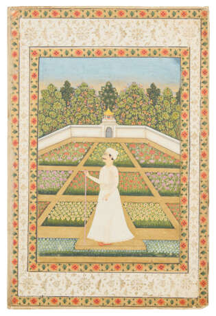 AN ILLUSTRATION FROM THE POLIER ALBUM: A RAJA IN A GARDEN - Foto 1