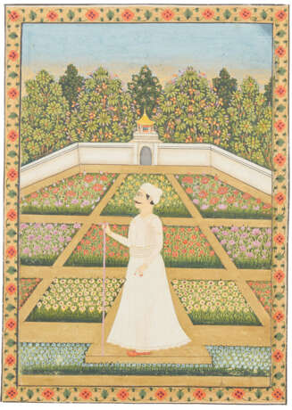 AN ILLUSTRATION FROM THE POLIER ALBUM: A RAJA IN A GARDEN - Foto 2