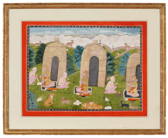 A PAINTING FROM A KIRATA ARJUNA SERIES: AN ASCETIC VISITS ARJUNA - photo 3