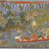 A PAINTING OF MAHARAO RAM SINGH II ON AN AQUATIC TIGER HUNT - фото 1