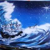 “Ship during a storm” Canvas Mixed media Fantasy 2019 - photo 1