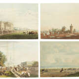 FOUR HAND COLORED AQUATINTS: A View of the Town Hall (1825); A View from the Esplanade Row from Chouringee Road (1824); A View of the Scotch Church from the Gate of Tank Square (1825); A View of the Tank Square from the West (1824) - photo 1