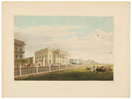 FOUR HAND COLORED AQUATINTS: A View of the Town Hall (1825); A View from the Esplanade Row from Chouringee Road (1824); A View of the Scotch Church from the Gate of Tank Square (1825); A View of the Tank Square from the West (1824) - photo 2