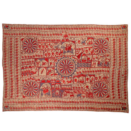 A MATA NI PACHEDI KALAMKARI TEXTILE - photo 1