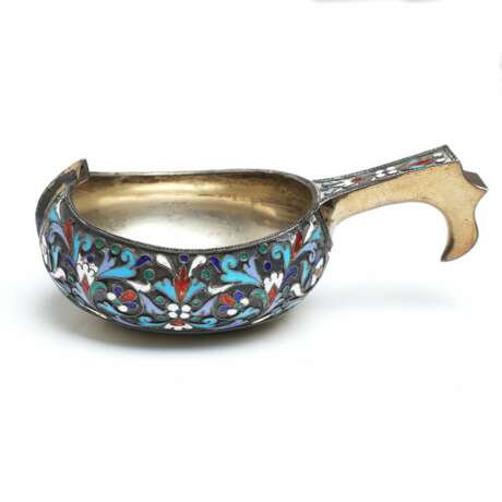 Русский серебряный ковш. Струлев Н.Ф. 1896г. Silver 84 Cloisonné enamel Gilding Neo-Russian Late 19th century г. - фото 1