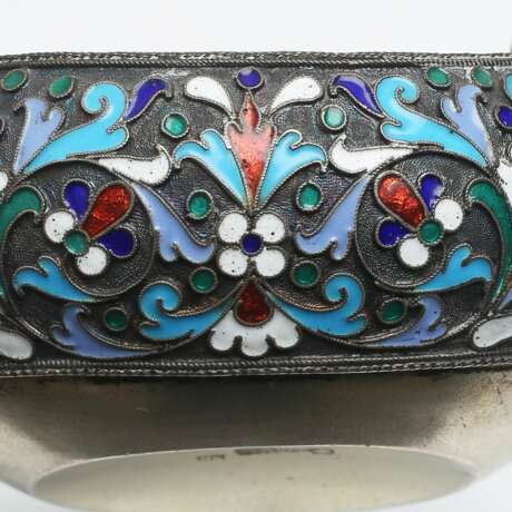 Русский серебряный ковш. Струлев Н.Ф. 1896г. Silver 84 Cloisonné enamel Gilding Neo-Russian Late 19th century г. - фото 3