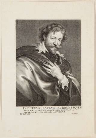 Портрет художника Pieter Paul Rubens Engraving Baroque 19th century г. - фото 1