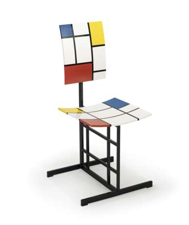 Stuhl im Stile der Malerei von Piet Mondrian - photo 1