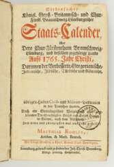 Staats-Calender 1765,