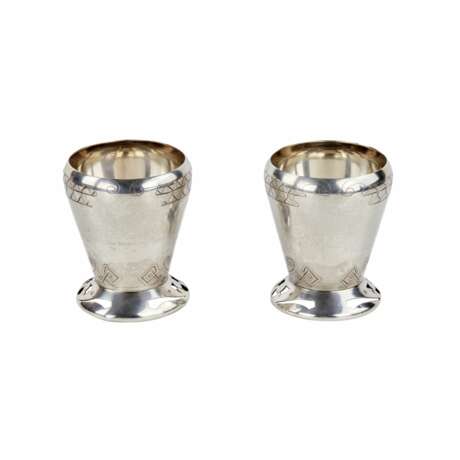 Paire de vases russes Art Nouveau en argent. Silber 84 Early 20th century - Foto 3